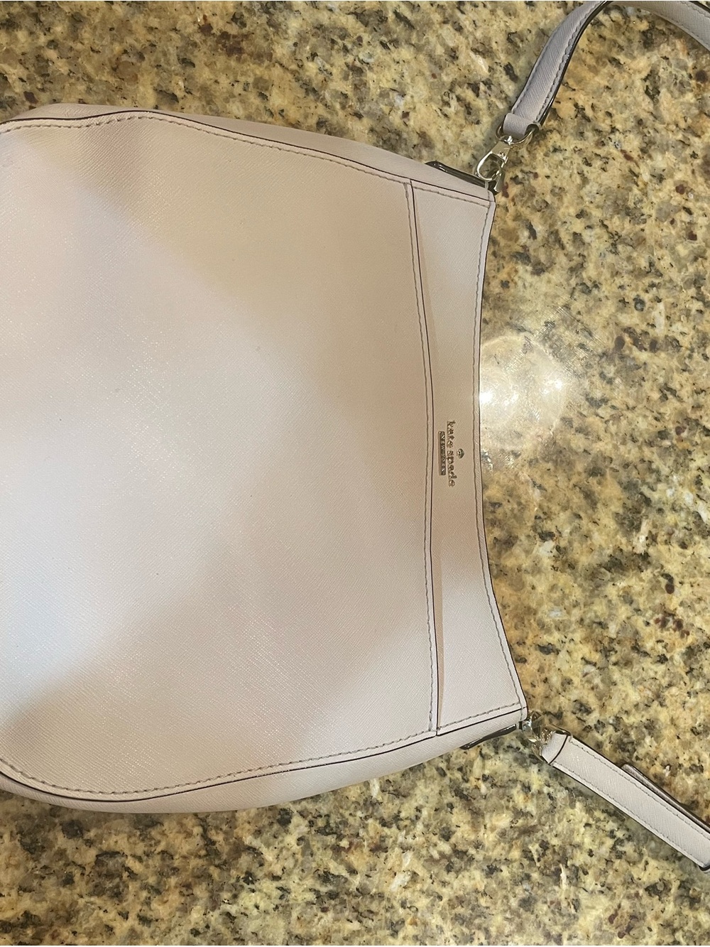 kate spade blush Leather Hobo Shoulder Bag